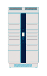 Off-grid parcel locker concept